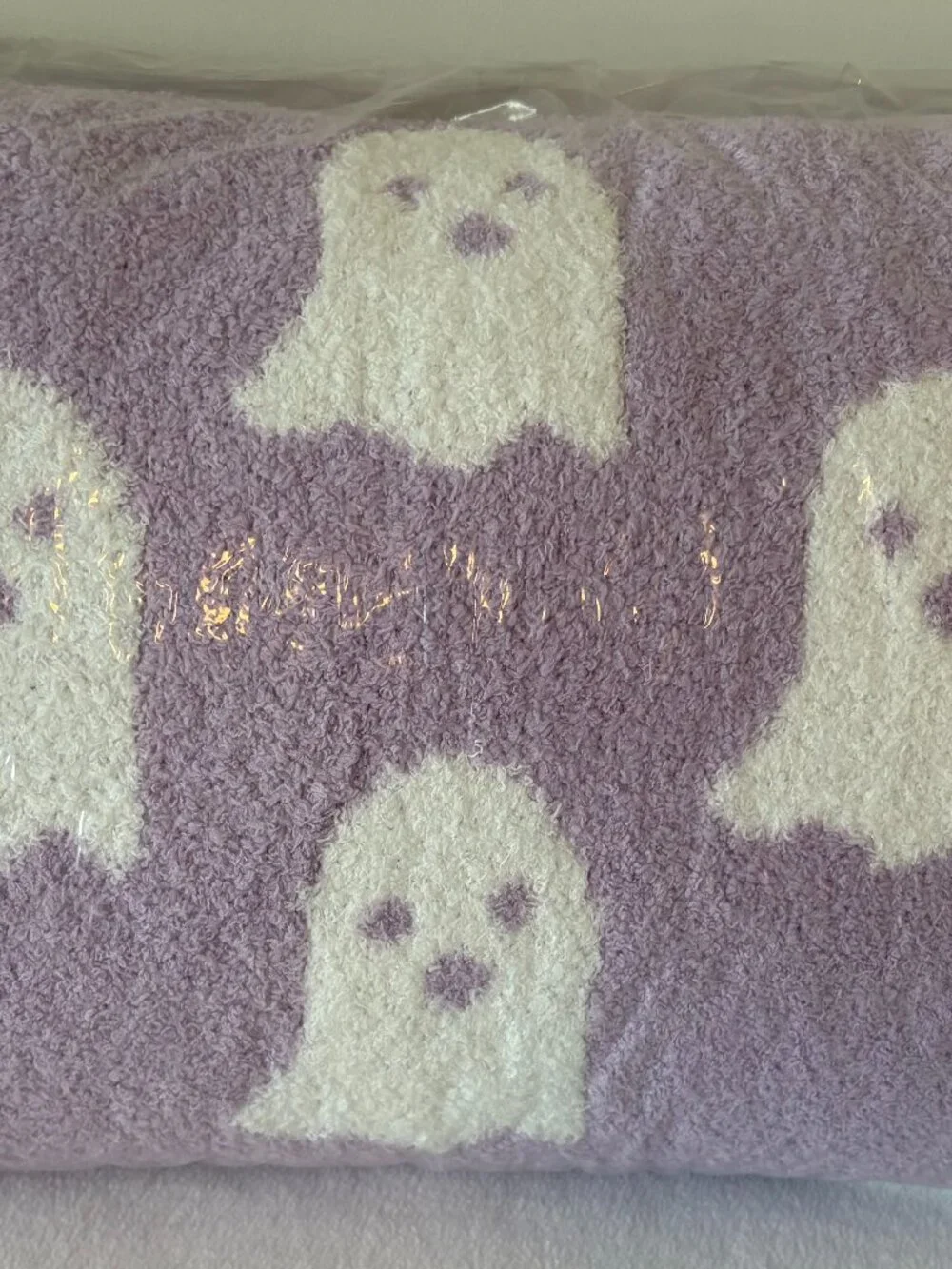 NWT - Cupcakes and Cashmere Lilac Plush Ghost Decorative Pillow - Oblong